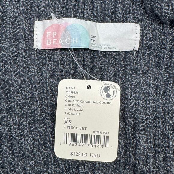 Free People Black Freya Sweater Women’s Size XS Cozy Knit Pullover New - Picture 7 of 7